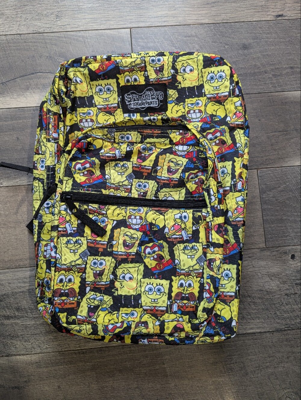 Nickelodeon SpongeBob Multi-Expression Yellow and Black Backpack